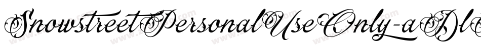 SnowstreetPersonalUseOnly-aDlK字体转换 SnowstreetPersonalUseOnly-aDlK字体转换