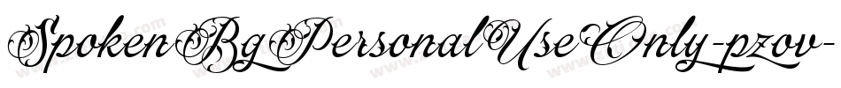 SpokenBgPersonalUseOnly-pzov字体转换