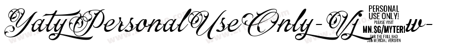 YatyPersonalUseOnly-Vj7w字体转换