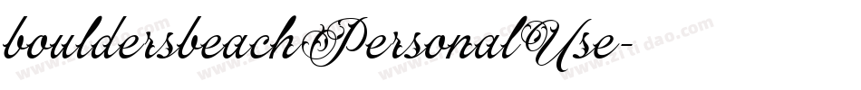 bouldersbeachPersonalUse字体转换