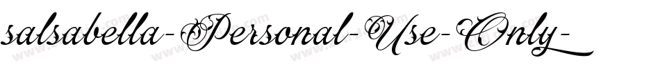 salsabella-Personal-Use-Only字体转换