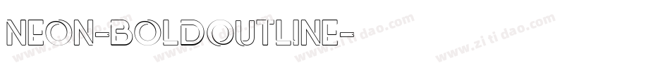 Neon-BoldOutline字体转换