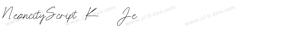 NeoncityScript-K77Je字体转换
