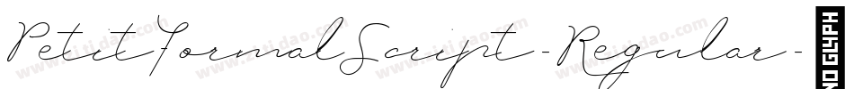 PetitFormalScript-Regular字体转换