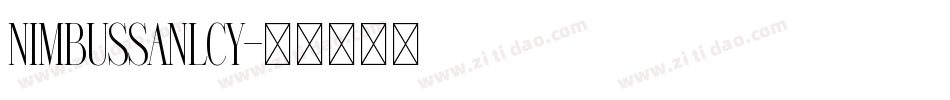NimbusSanLCY字体转换