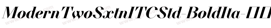 ModernTwoSxtnITCStd-BoldIta字体转换