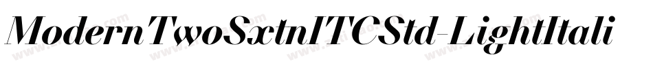 ModernTwoSxtnITCStd-LightItalic字体转换