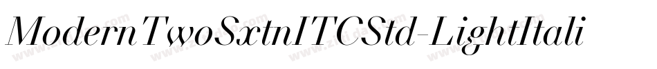 ModernTwoSxtnITCStd-LightItalic字体转换