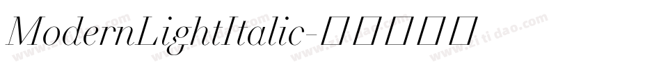 ModernLightItalic字体转换