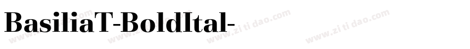 BasiliaT-BoldItal字体转换