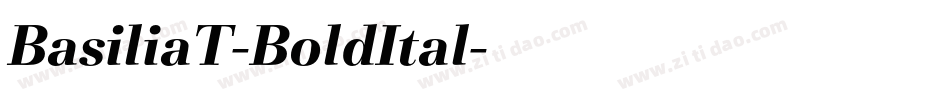 BasiliaT-BoldItal字体转换