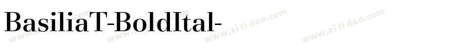 BasiliaT-BoldItal字体转换