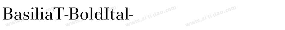 BasiliaT-BoldItal字体转换