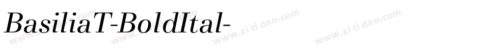 BasiliaT-BoldItal字体转换