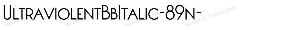 UltraviolentBbItalic-89n字体转换