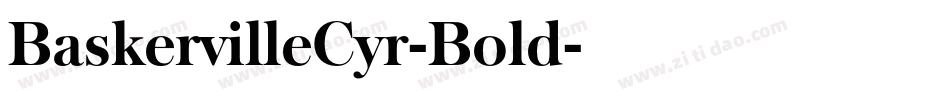 BaskervilleCyr-Bold字体转换
