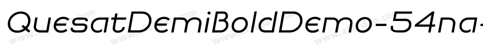 QuesatDemiBoldDemo-54na字体转换