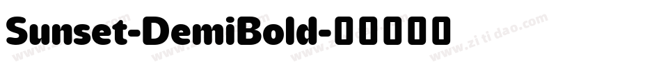 Sunset-DemiBold字体转换