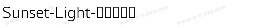 Sunset-Light字体转换