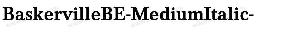 BaskervilleBE-MediumItalic字体转换
