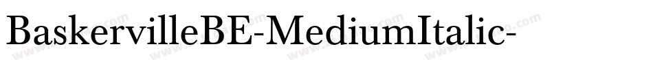 BaskervilleBE-MediumItalic字体转换