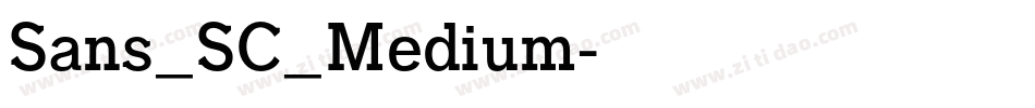 Sans_SC_Medium字体转换