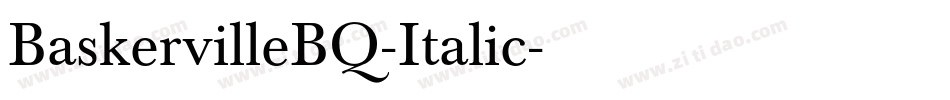 BaskervilleBQ-Italic字体转换
