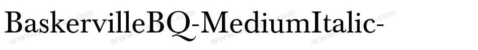 BaskervilleBQ-MediumItalic字体转换