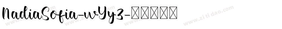 NadiaSofia-wYy3字体转换