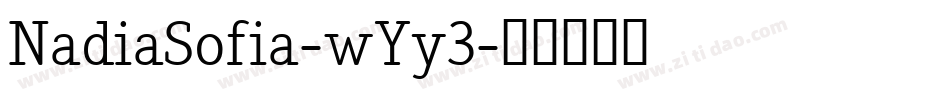 NadiaSofia-wYy3字体转换
