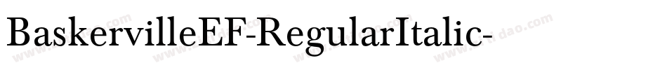 BaskervilleEF-RegularItalic字体转换