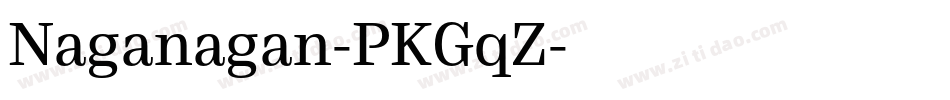 Naganagan-PKGqZ字体转换