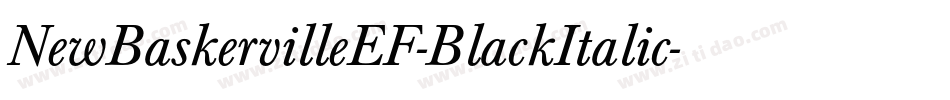 NewBaskervilleEF-BlackItalic字体转换