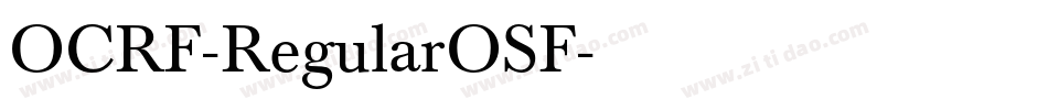 OCRF-RegularOSF字体转换
