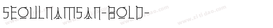SeoulNamsan-Bold字体转换