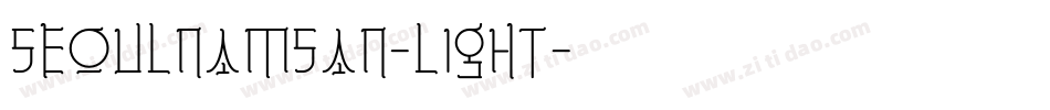 SeoulNamsan-Light字体转换