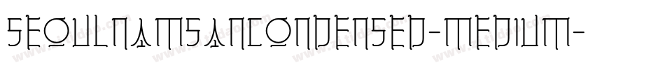 SeoulNamsanCondensed-Medium字体转换