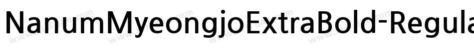 NanumMyeongjoExtraBold-Regular字体转换