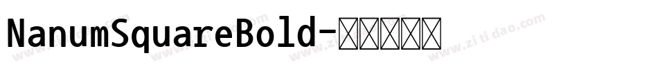 NanumSquareBold字体转换