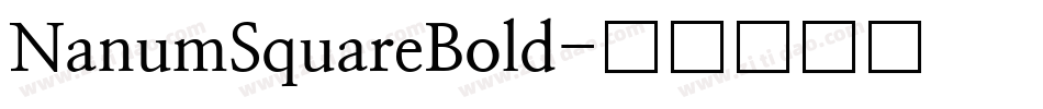 NanumSquareBold字体转换