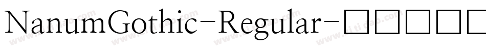 NanumGothic-Regular字体转换