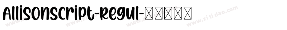 AllisonScript-Regul字体转换