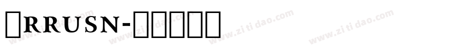 Arrusn字体转换