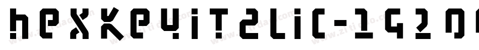 HexkeyItalic-1G200字体转换