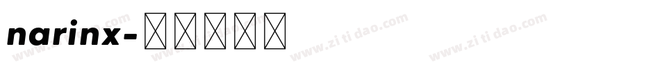 narinx字体转换