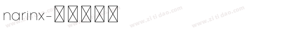 narinx字体转换