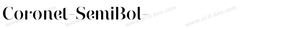 Coronet-SemiBol字体转换