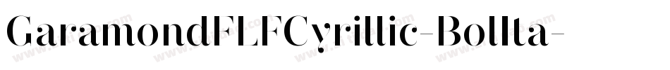 GaramondFLFCyrillic-BolIta字体转换