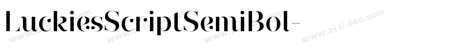 LuckiesScriptSemiBol字体转换