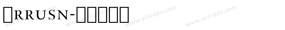 Arrusn字体转换
